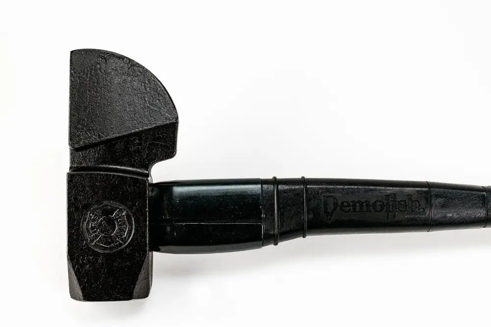 Black sledgehammer with composite handle, a USA patented striking tool for heavy-duty tasks