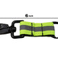 Black snap hook with neon yellow reflective strap for Firefighter Key Ring