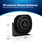 Black UBL 100W large speaker with mounting bracket for high-quality sound delivery