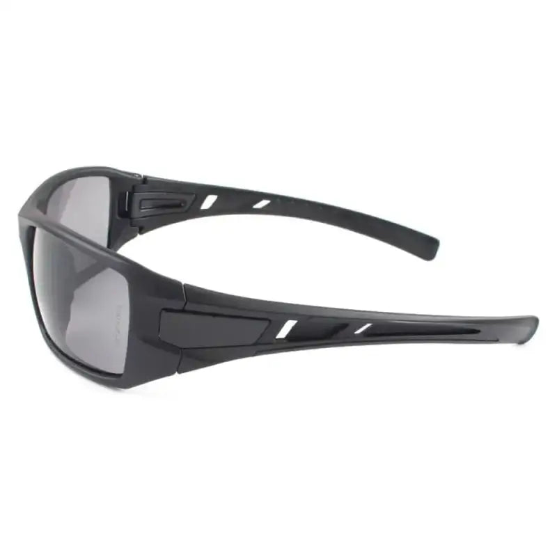 Black METEL M30 Safety Sunglasses with gray lenses and ventilated frames