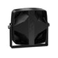 Black square Feniex Vanguard 100-Watt speaker with mounting bracket for automotive use