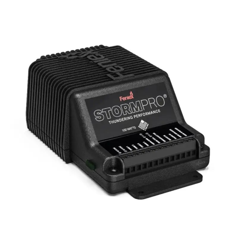 Black StormPro performance module in Feniex Storm Pro 100W Siren for enhanced siren output
