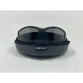 Black polarized safety sunglasses with a protective hard case for eye protection