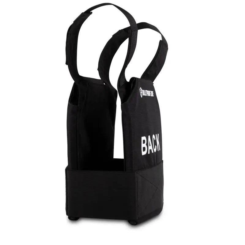 Black back support brace with adjustable straps for ProtectVest® L3 Mini Level III Bulletproof Vest