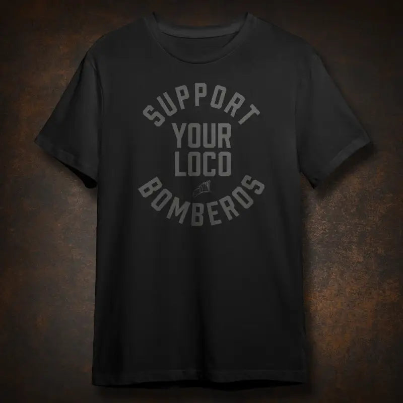 Black t-shirt featuring the Bombero Loco design, perfect for casual wear