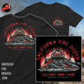 Black California Fire Dozer Tee celebrating first responders and firefighters