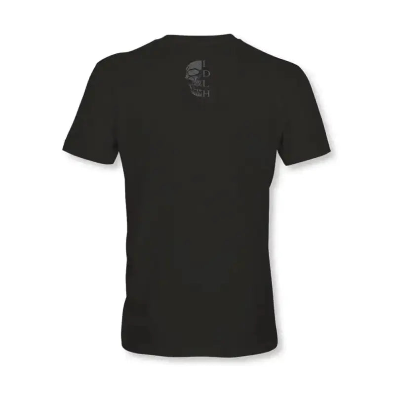 Black t-shirt with dark screaming skull graphic, ideal for first responders and firefighters