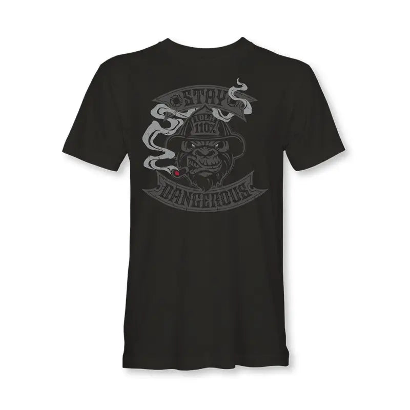 Black Always Give 110% Shirt with gray coffee cup design in Medium to 2XL sizes