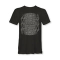 Black t-shirt named Jack of all Trades in 2XL with ornate grey graphic design