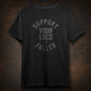 Black Faller Loco Tee featuring printed text for stylish casual wear