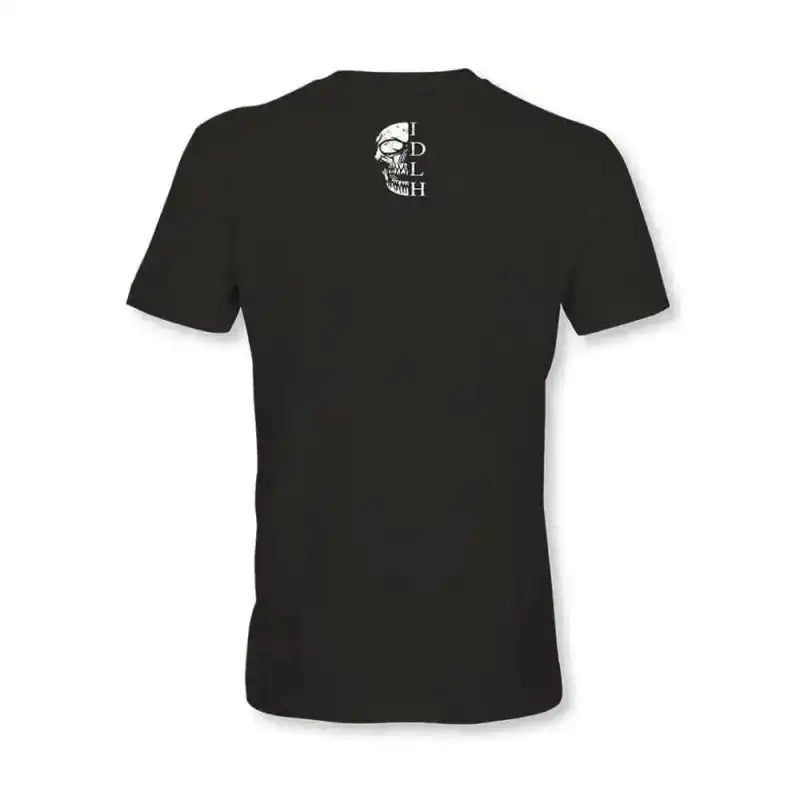 Black Patriot t-shirt in 2XL size featuring a small skull logo on the back