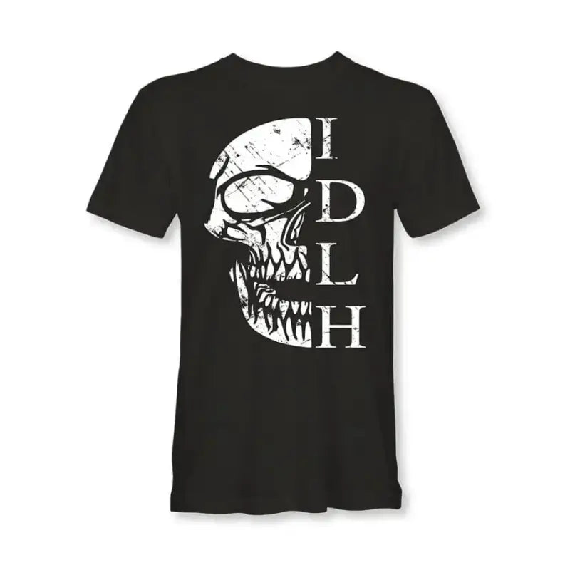 Black OG Skull t-shirt in 2XL featuring white skull design with IDLH letters