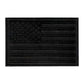 Black tactical American flag patch with embroidered stars on black leather removable patch