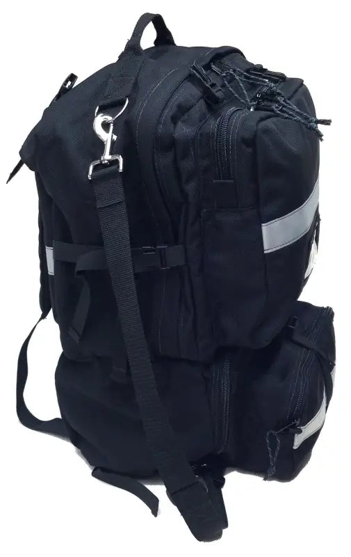 Black tactical county bag with two internal storage compartments for versatile organization