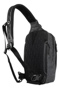 Black tactical sling backpack featuring diagonal strap design for BLINDSIDE - Concealed Carry Sling