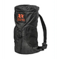 Black tactical Venture Packable Daypack Backpack with mesh side pockets and orange logo