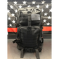 Black IDLH Tactical Backpack with MOLLE webbing and American flag patch