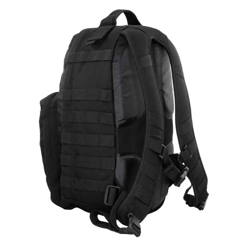 Black Tactical Trauma Backpack with MOLLE System and USA Flag Patch for Outdoor Use