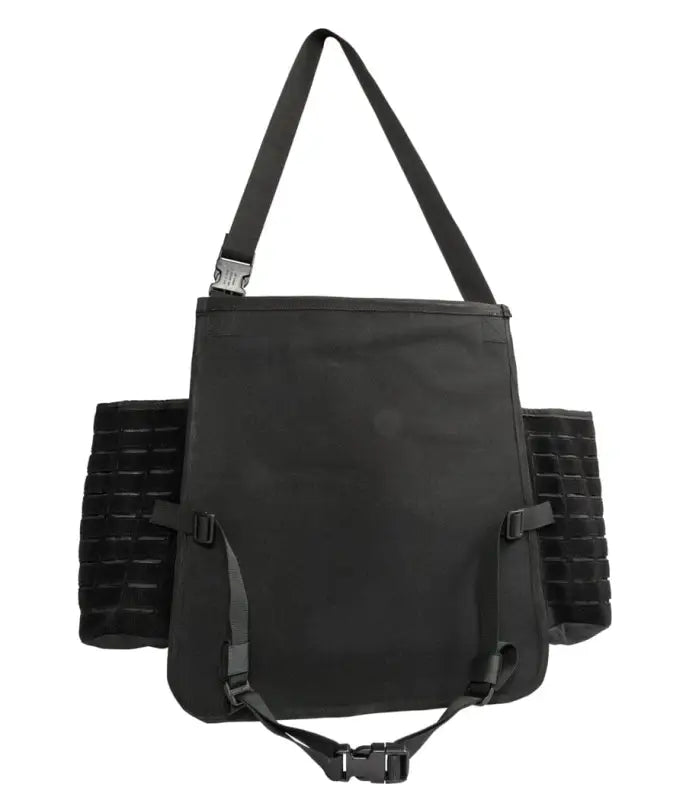 Black tactical Harlej Bag with side MOLLE webbing for versatile storage solutions