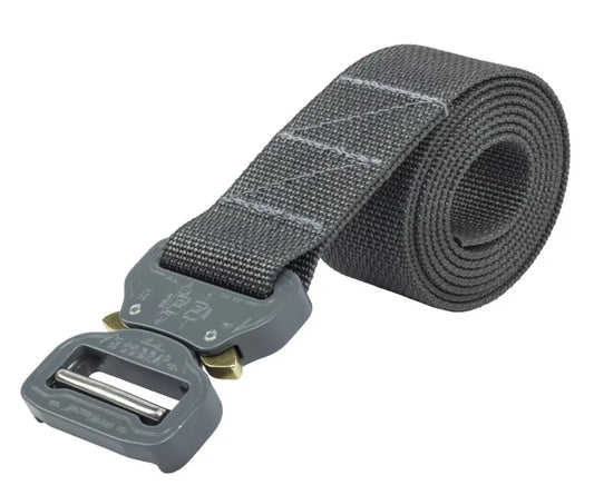 Black Tactical Cobra Pants Belt featuring a metal quick-release buckle for EDC use