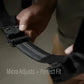 Black tactical battle belt with micro-adjustable ratcheting system in B1 BLACK BATTLE BELT