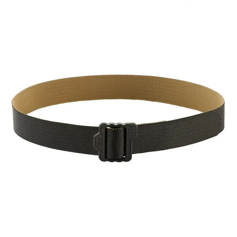 Black M-Tac Double Sided Lite Tactical Belt with plastic buckle and tan lining