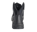 Black tactical boot with polishable toe for hot weather and first responders