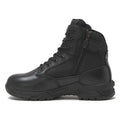 Black tactical boot with non-metallic composite for first responders and firefighter safety