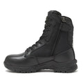 Black tactical boot with non-metallic composite for first responders and firefighters