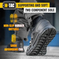 Black tactical boot with two-component sole from M-Tac Sneakers Summer Sport for summer sport activities
