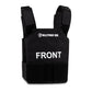 Black tactical Level III Bulletproof Vest with FRONT text, made from durable 600D Cordura fabric