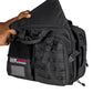 Black tactical diaper bag with MOLLE webbing for K-9 Hondo and Herriman Police Department