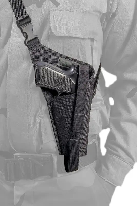 Black tactical drop-leg holster with adjustable strap for HN45B Military Shoulder Holster