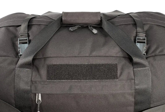 Black Elite Cargo Bag with MOLLE webbing and durable nylon straps for versatile use