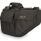 Black tactical duffle bag with multiple pockets for H&K submachine gun case