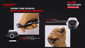 Black tactical E11-G2 1300 lumen rechargeable EDC flashlight with hexagonal charging