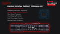 Black E11-G2 1300 Lumen Rechargeable EDC Flashlight with red accents and digital circuits