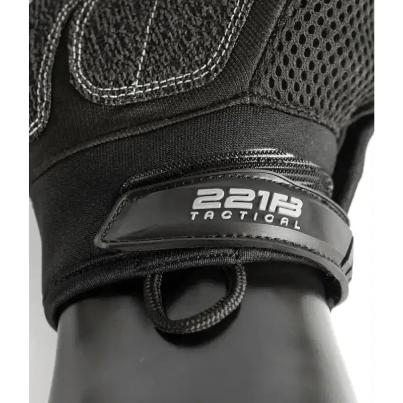 Black tactical glove with mesh panels and 221B Tactical branding for Titan K-9 Gloves