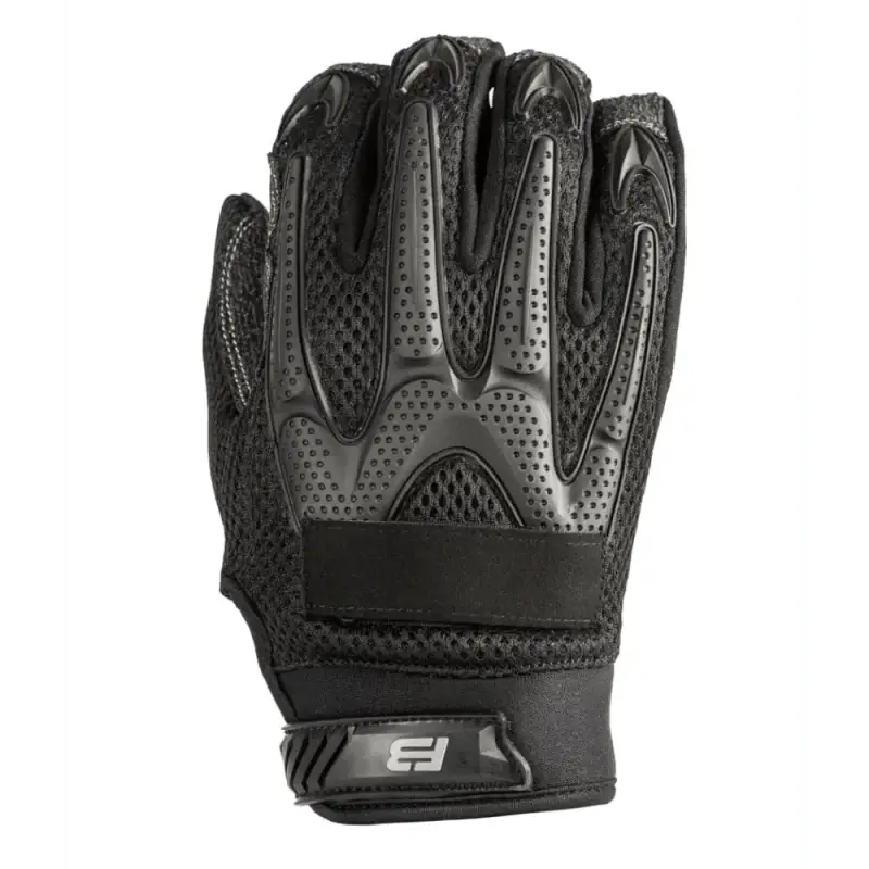 Black tactical Titan K-9 Gloves with protective padding and mesh for breathability