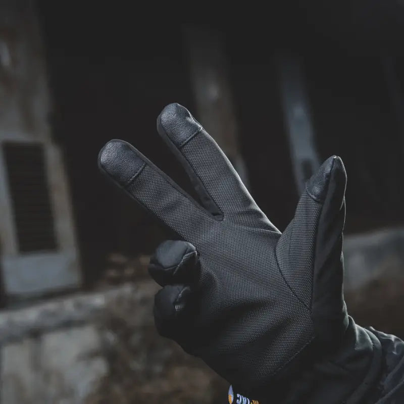 Black M-Tac Gloves Soft Shell Thinsulate with touchscreen-compatible fingertips