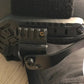 Black tactical helmet mount for Level IIIA Ballistic Glass Face Shield by Redemption Tactical