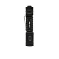 Black tactical LED flashlight with textured grip for E11-G2 1300 Lumen Rechargeable EDC