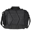 Black tactical messenger bag with angular molded panels, ideal for Hondo Duty Bag use