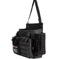 Black tactical messenger bag with MOLLE webbing, perfect for the Harlej Bag collection