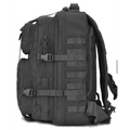 Black IDLH Tactical Backpack with MOLLE webbing and compression straps for durability