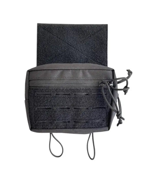 Black tactical MOLLE utility pouch with drawstring for DA-2 Lower Accessory Pouch