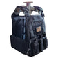 Black tactical plate carrier with magazine pouches and American flag patch from Redemption Tactical