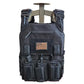 Black tactical plate carrier with pouches and American flag patch from Redemption Tactical