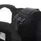 Black tactical plate carrier with quick-release shoulder buckle from Redemption Tactical featuring a standard 10x12 plate