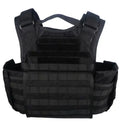 Black Tactical Plate Carrier Vest with MOLLE Webbing from Redemption Tactical Big Boy Vest XL Combo